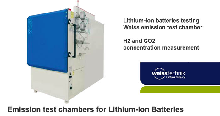 Lítium-ion akkumulátorok tesztelése 1, emissziós tesztkamra